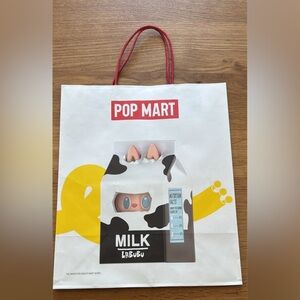 POP MART Labubu Milk Shopping Gift Bag Kawaii Collector Packaging Rare